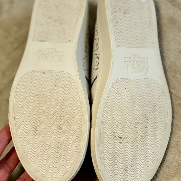 Karl Lagerfeld white and black cat shoes size 7.5 - Picture 5 of 5